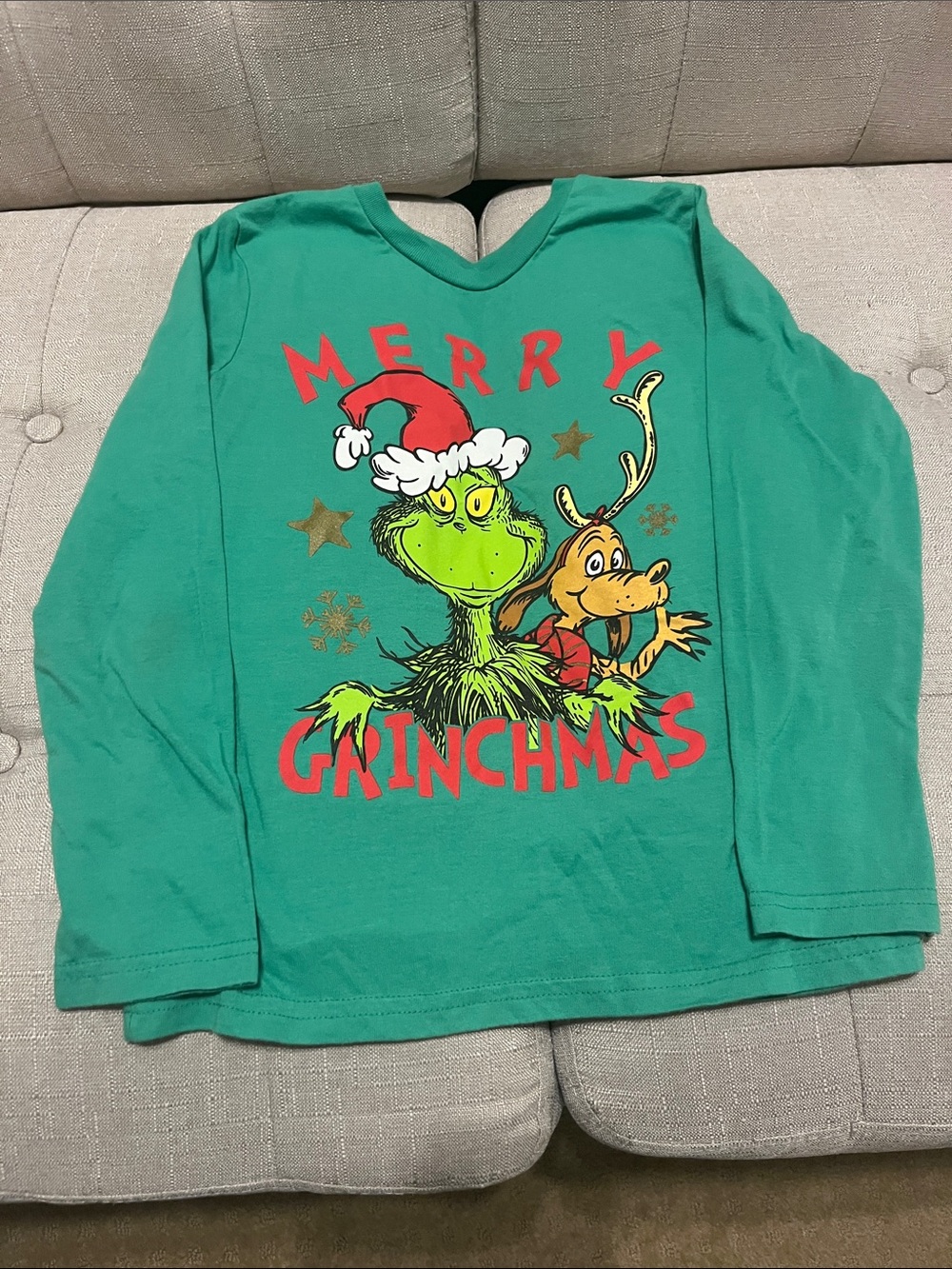 jumping beans Green Grinch 'Merry Grinchmas' Long-Sleeve Tee